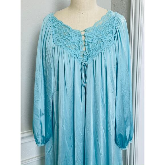 Vintage Miss Elaine Nylon Peignoir Set Gown and Robe - Picture 11 of 15